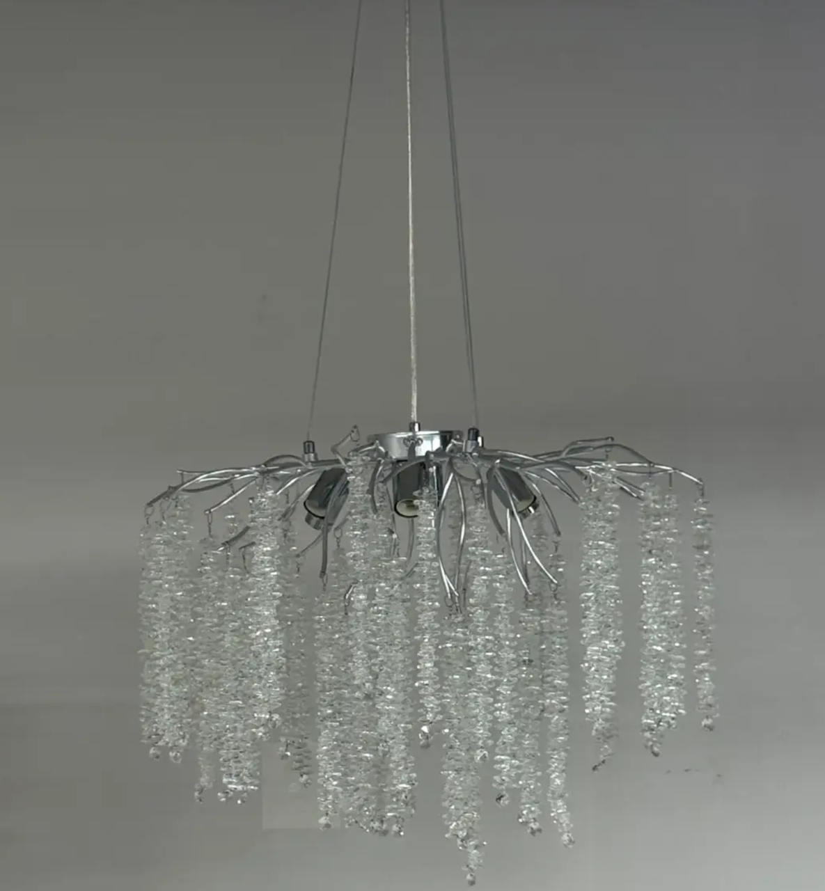 Люстра Sirius с хрустальными подвесами под 8 ламп G9 Хром (WM-7003/600)