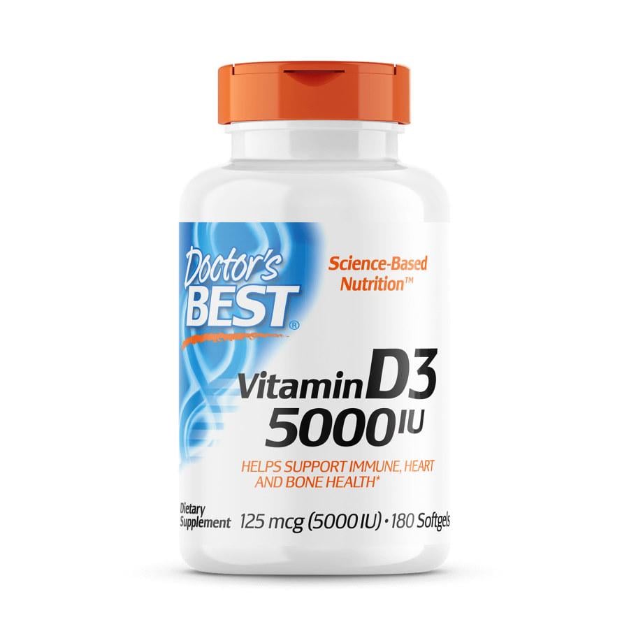 Витамины Doctor's Best Vitamin D3 5000 IU 180 Softgels (00000024008)