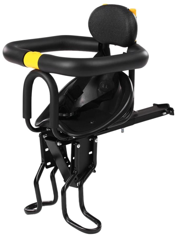 Сиденье на раму велосипеда для ребенка Lixada с подножками и спинкой Black (3_06762)