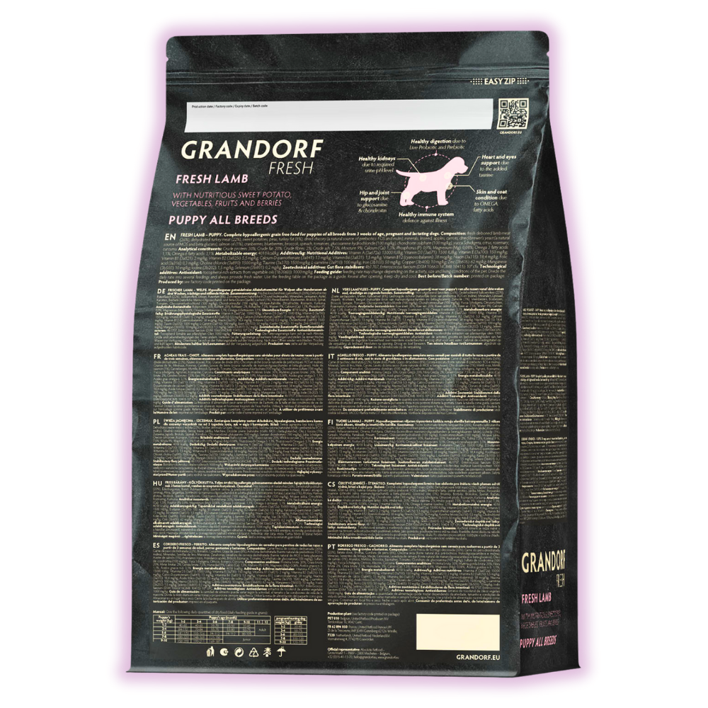 Корм для цуценят сухий Grandorf Fresh ягня з бататом для цуценят усіх порід 3 кг (91803) - фото 2