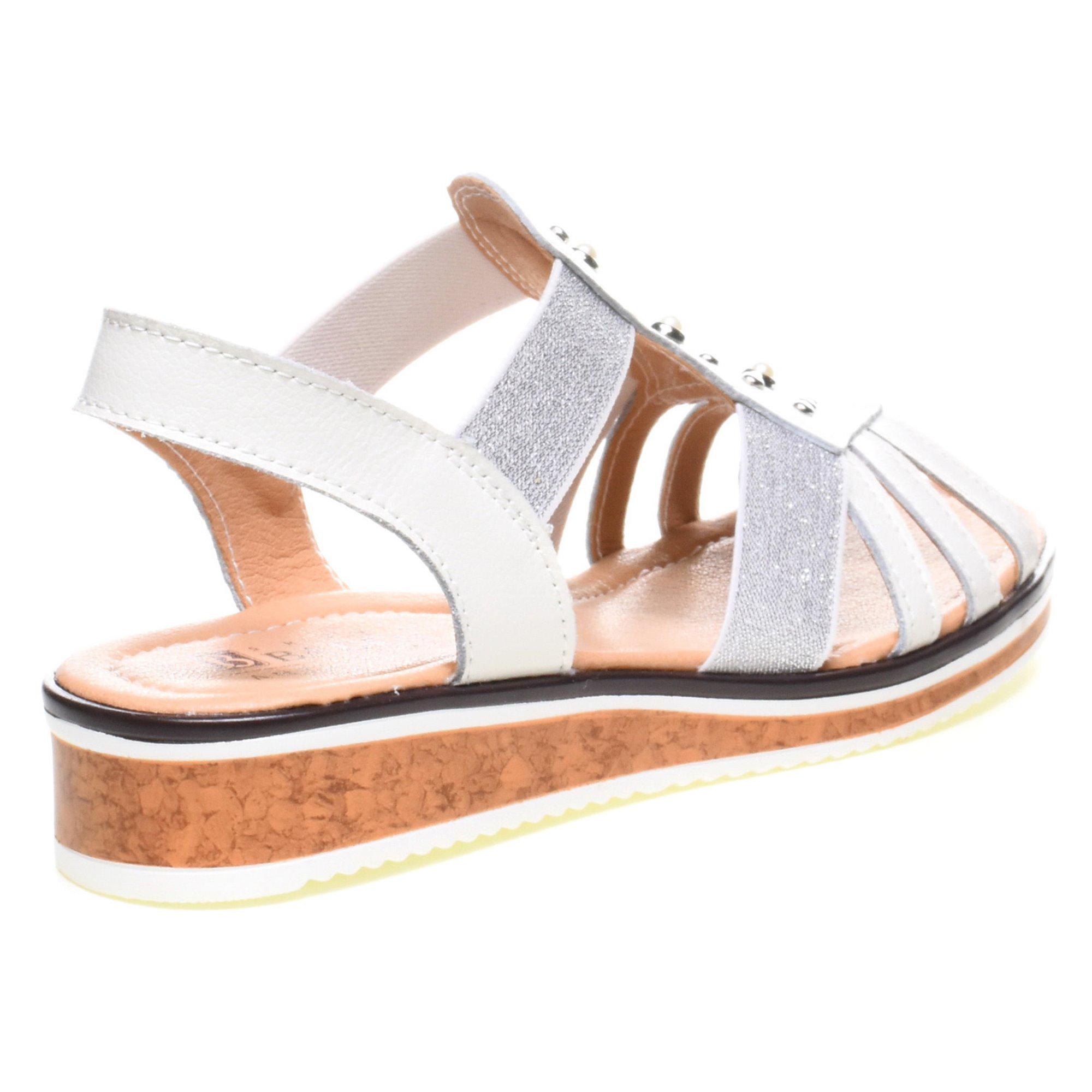 Сандалии женские Baden р. 36 Белый/Серебряный (069698-36) - фото 2 Сандалии женские Baden р. 36 Белый/Серебряный (069698-36) - фото 2