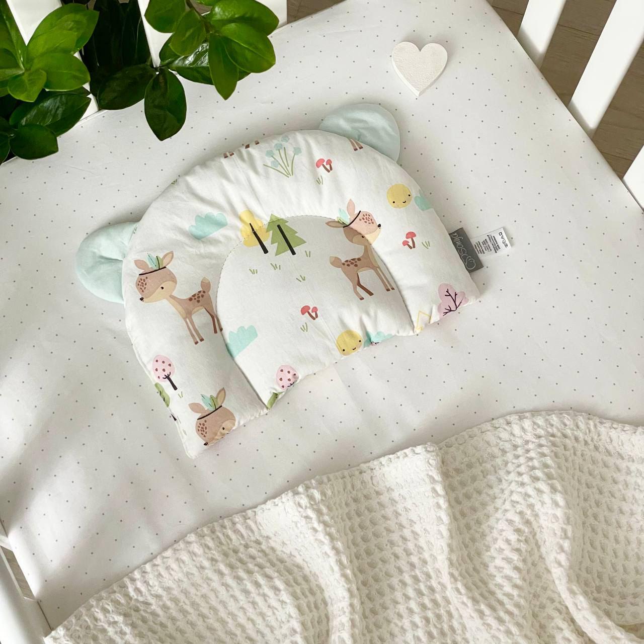 Подушка-позиціонер з вушками дитяча Оленятко 28х21 см