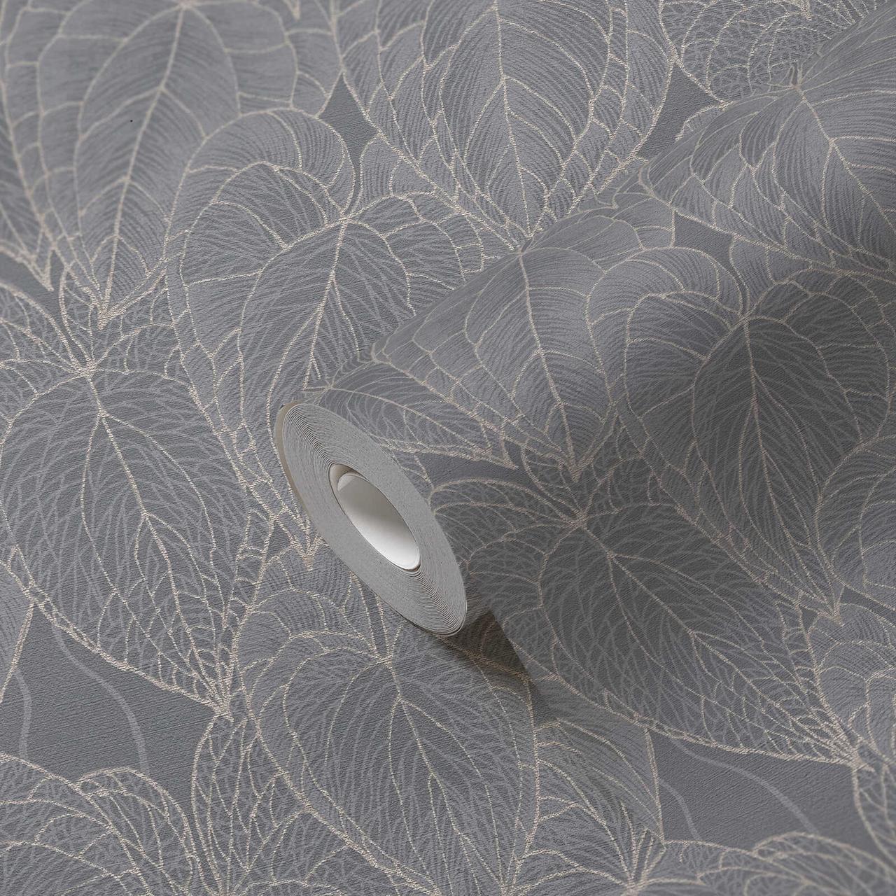 Обои флизелиновые AS Creation Metropolitan 78128-3 Противень винил горячего тиснения 0,53х10,05 м Серый