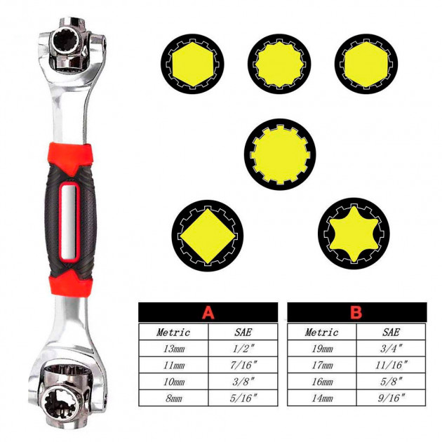 Гаечный ключ универсальный Tiger wrench Re2ls 48в1 - фото 8