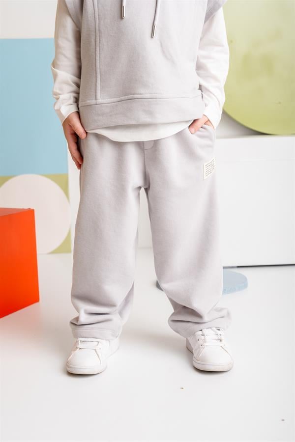 Брюки для девочки с начесом и прямого кроя Zeyland 3-4 года 104 см Серый (8683169184679)