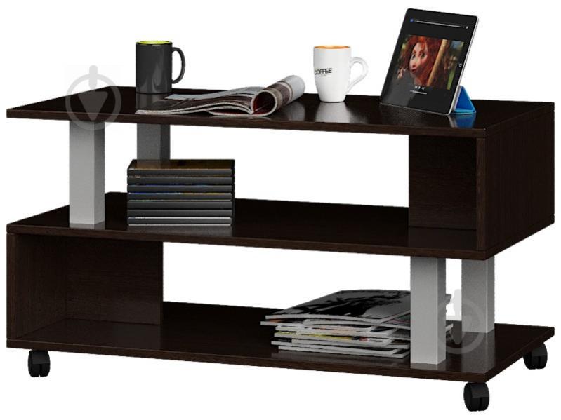 Стол журнальный Эверест СЖ-3 для гостиной на колесах венге темный  (EVR-2132)