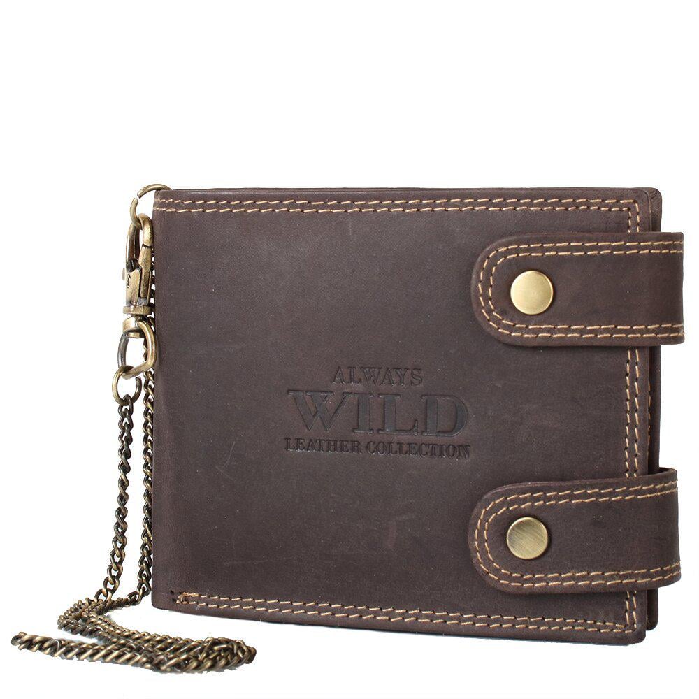 Гаманець чоловічий шкіряний ALWAYS WILD N2900-BIC-8939 Коричневий