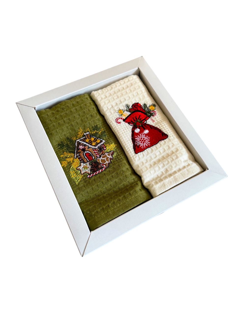 Набір кухонних вафельних рушників Nilteks TC303376103 TURComFor New Year's 3 шт. 40х60 см Різнокольоровий (30455466) - фото 2 Набір кухонних вафельних рушників Nilteks TC303376103 TURComFor New Year's 3 шт. 40х60 см Різнокольоровий (30455466) - фото 2