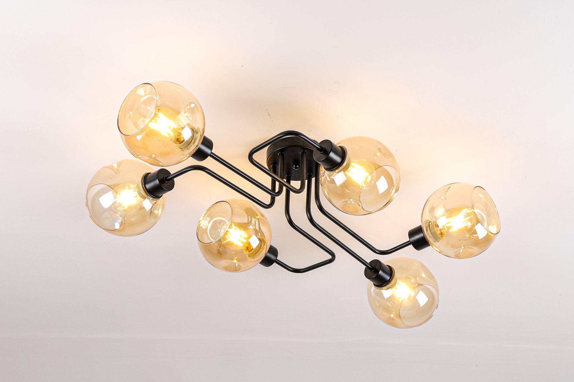 Люстра потолочная в гостиную Valeso V GLX-21700/6D BK - фото 2 Люстра потолочная в гостиную Valeso V GLX-21700/6D BK - фото 2