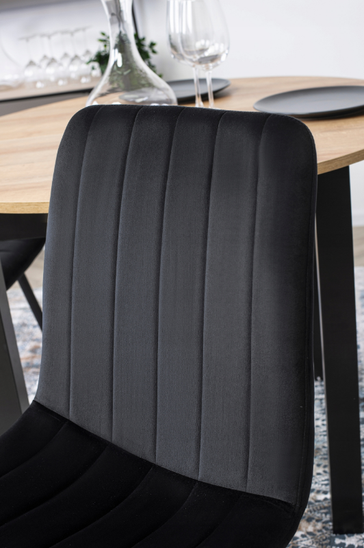 Стул кухонный Intarsio ETHAN велюр Черный (ETHAN19-2) - фото 6 Стул кухонный Intarsio ETHAN велюр Черный (ETHAN19-2) - фото 6