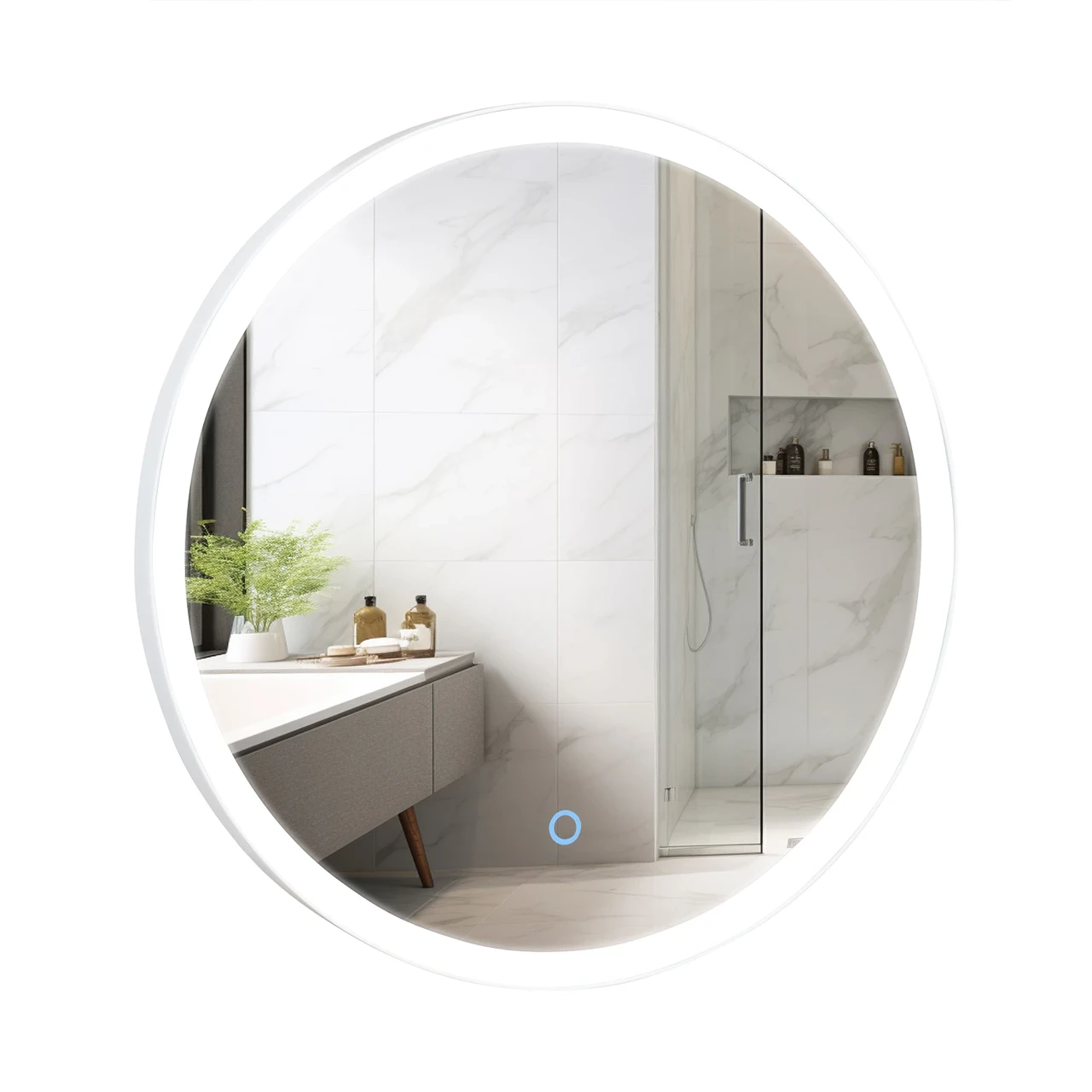 Зеркало Lorenzo sensor с подсветкой 50 см White (2451617119)