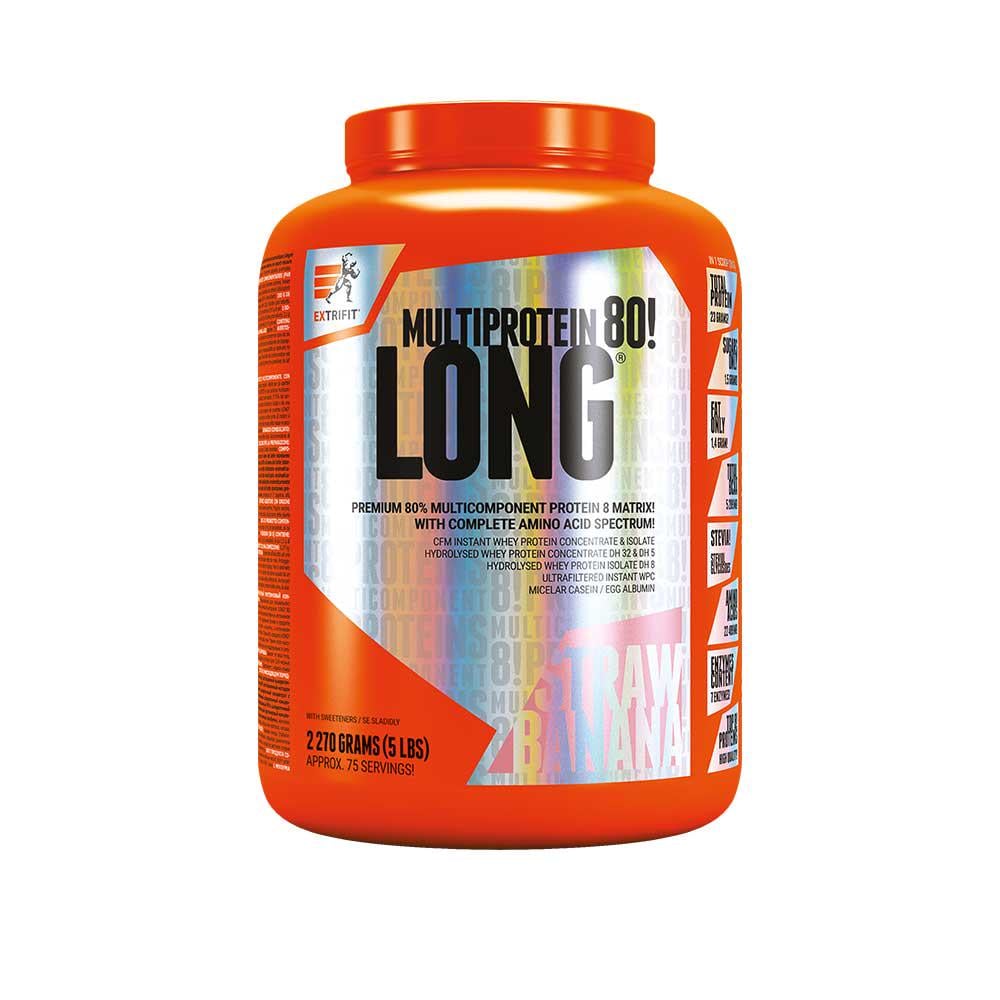 Протеин многокомпонентный Extrifit Long 80 Multiprotein Strawberry Banana 2270 g Протеин многокомпонентный Extrifit Long 80 Multiprotein Strawberry Banana 2270 g