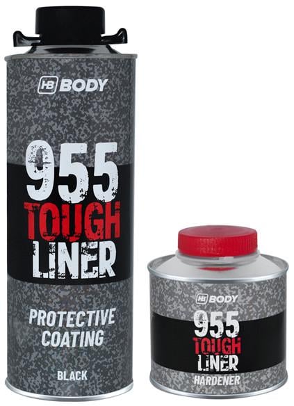 Покрытие двухкомпонентное полиуретановое Body HB 955 600 мл и 200 мл Черный