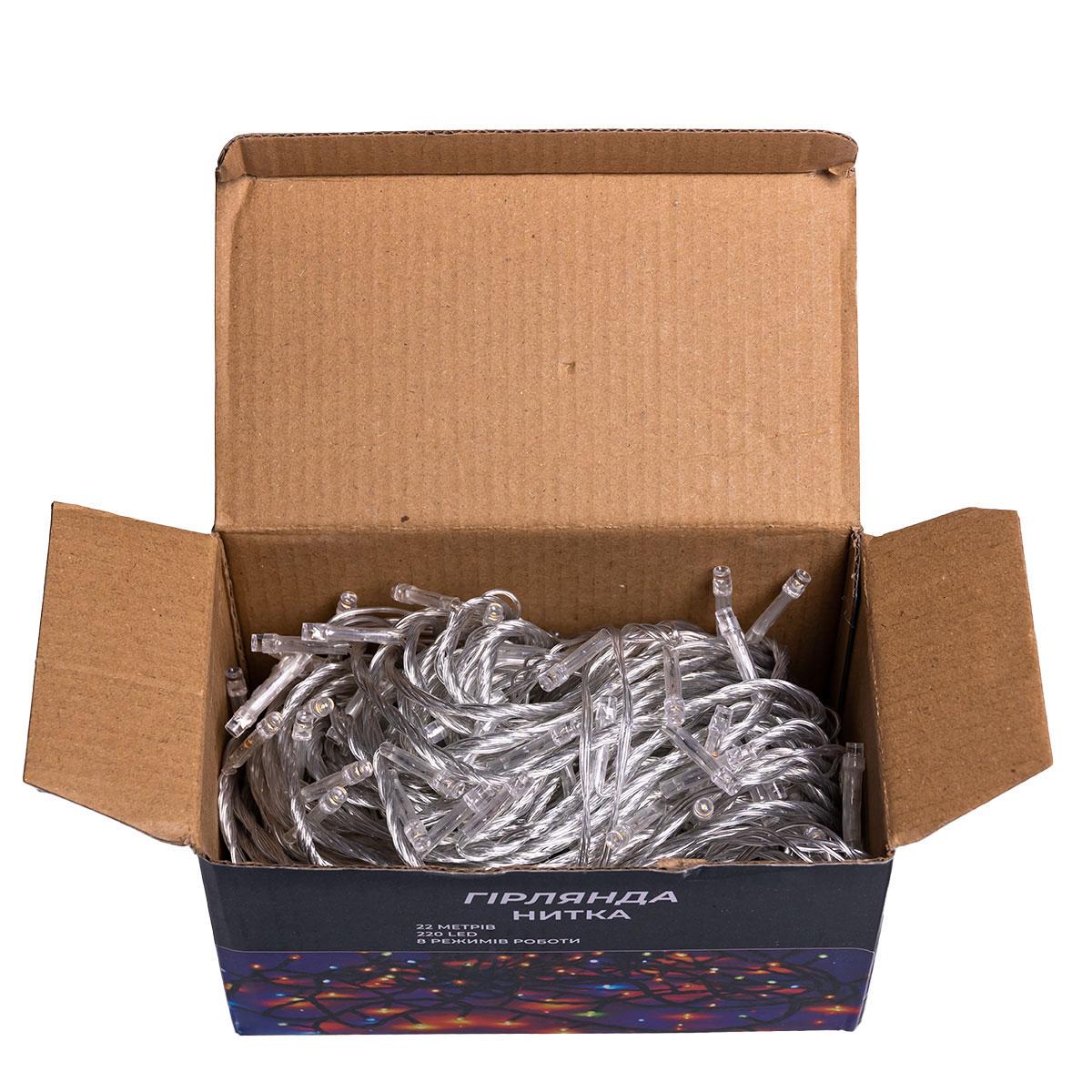 Гірлянда кімнатна Нитка W220LED22MWY 22 м 220 LED Білий/Жовтий (29912686) - фото 7