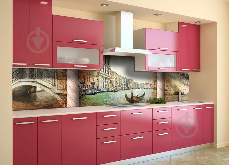 Скинали на кухню Zatarga «Венецианский Канал» 600х2500 мм виниловая 3Д наклейка кухонный фартук самоклеящаяся Z180616