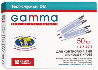 Тест-смужки до глюкометра GAMMA DM 50 шт. (18552)