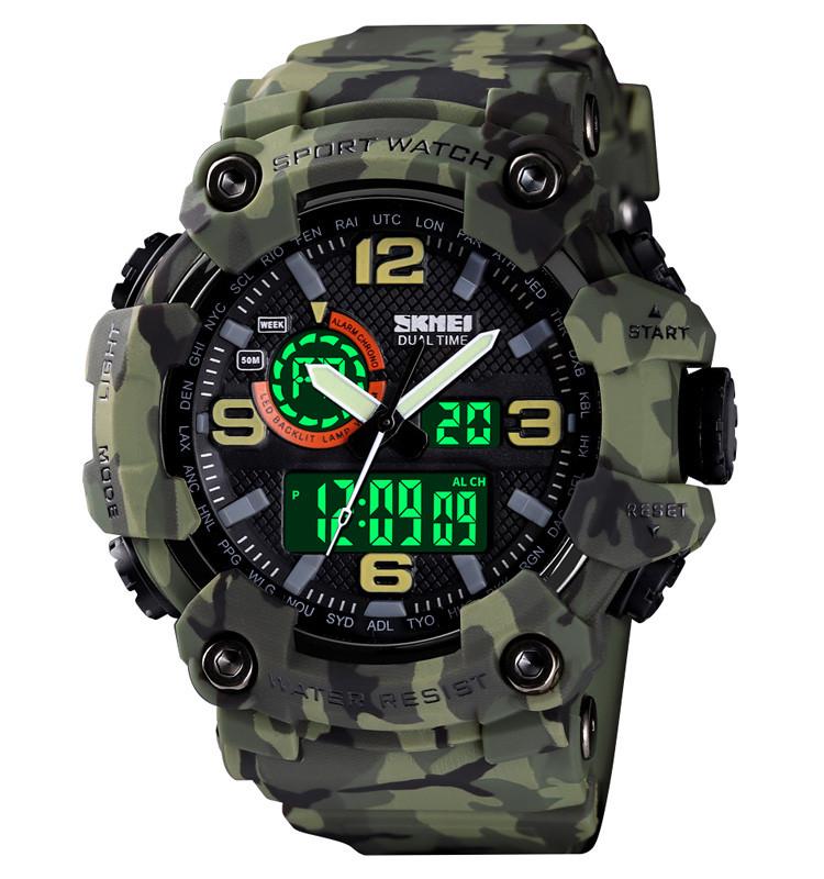 Часы наручные Skmei 1520 Camouflage Green (17151) - фото 2 Часы наручные Skmei 1520 Camouflage Green (17151) - фото 2