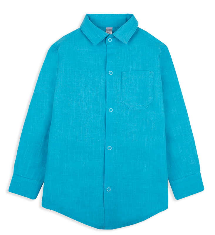 Рубашка для мальчика Gabbi RB-20-1 хлопковая 110 см Бирюзовый (12026)