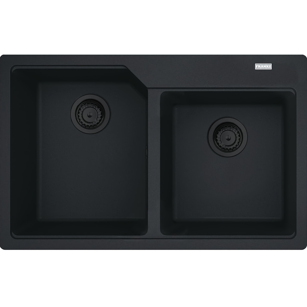 Мойка кухонная Franke гранит 114.0699.237 две чаши 780x500 мм прямоугольная Черный (224299)