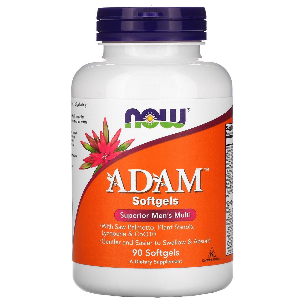 Мультивитамины для мужчин Now Foods ADAM 90 мягких таблеток (1317024273)