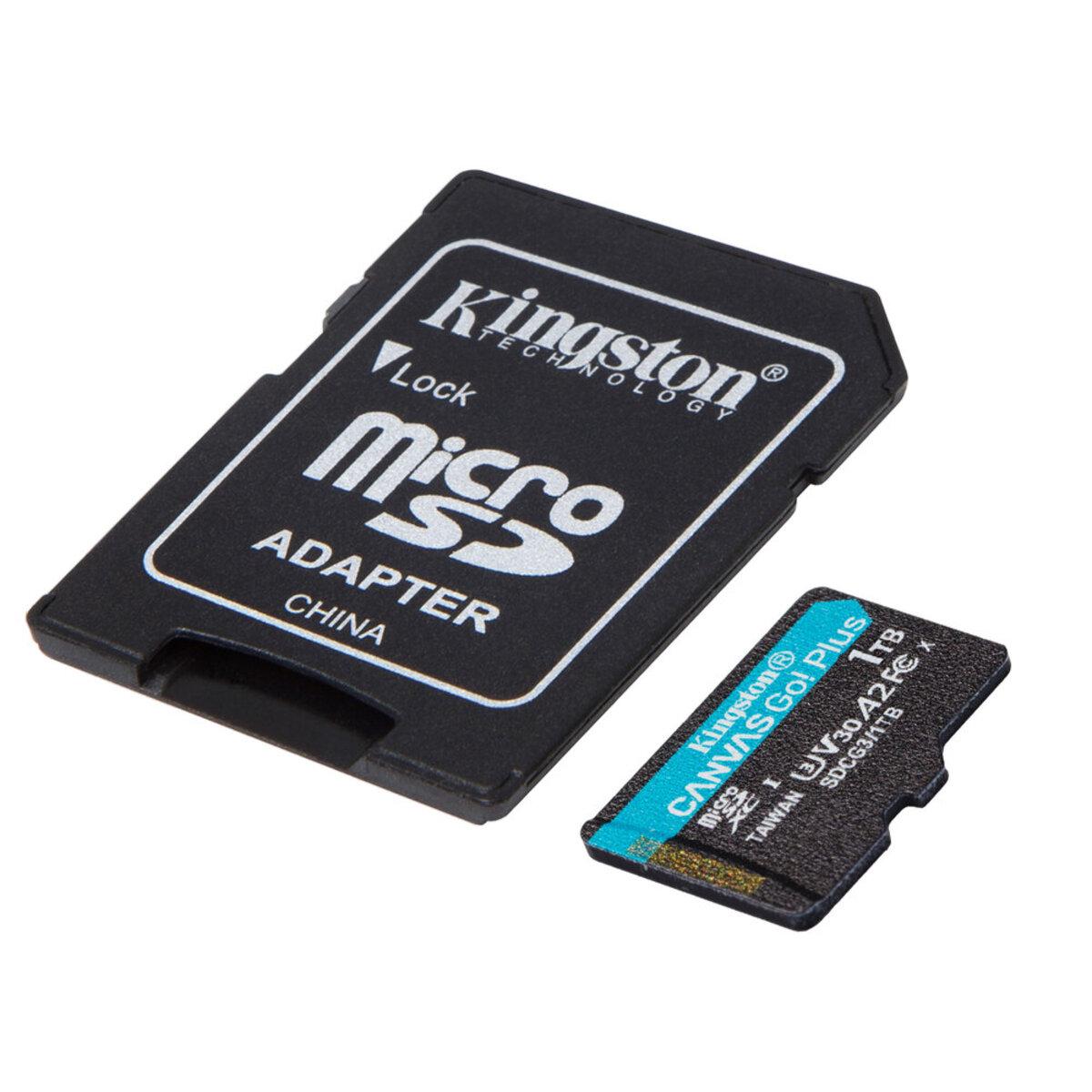 Карта памяти microSDXC Kingston Canvas Go Plus 1TB UHS-1 U3 class 10 A2 V30 R170MB/s W90MB/s ADAPTER SD (SDCG3/1TB) - фото 2
