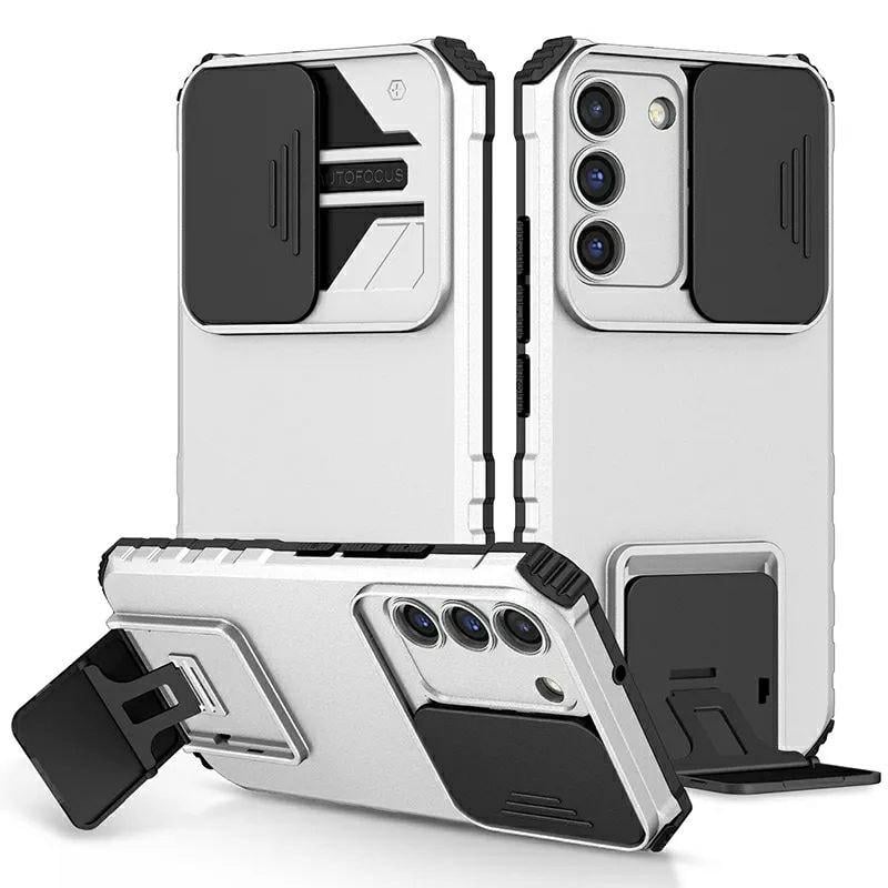 Чехол Kickstand с защитой камеры для Samsung Galaxy S21 FE Белый (699102)