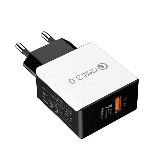 Зарядное устройство Rock QC3.0 Qualcomm Quick Charge 18 W универсальное сетевое (949645084) Зарядное устройство Rock QC3.0 Qualcomm Quick Charge 18 W универсальное сетевое (949645084)
