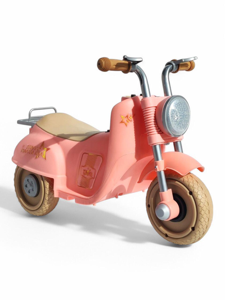 Беговел Babymoto ST-618 на 3 колесах до 40 кг со световыми и звуковыми эффектами Розовый (ST-618r-s2)