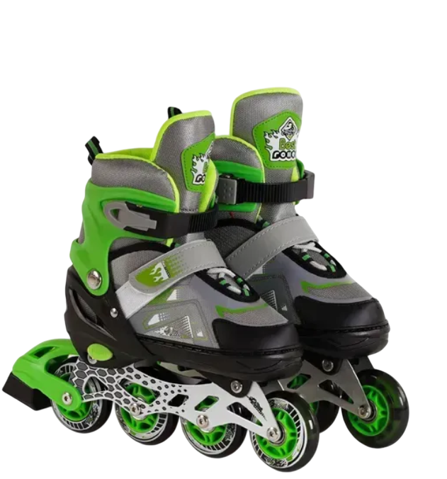 Ролики дитячі Best Roller 65477 р. 34-37 з підсвіткою переднє колесо Зелений (roll712br) - фото 1 Ролики дитячі Best Roller 65477 р. 34-37 з підсвіткою переднє колесо Зелений (roll712br) - фото 1