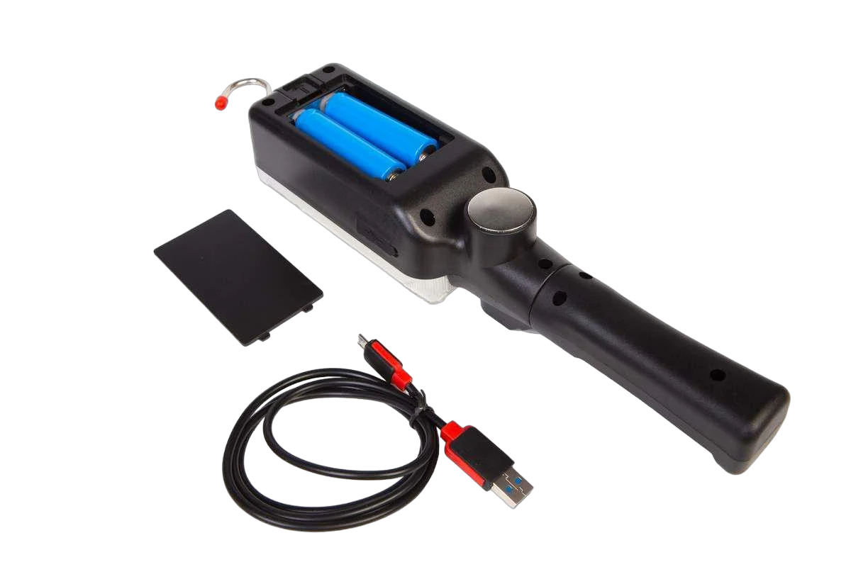 Фонарь кемпинговый ZJ-8859-COB-3 аккумуляторный 18650х2 зарядка от micro USB с магнитным креплением и поворотным крючком (542401)