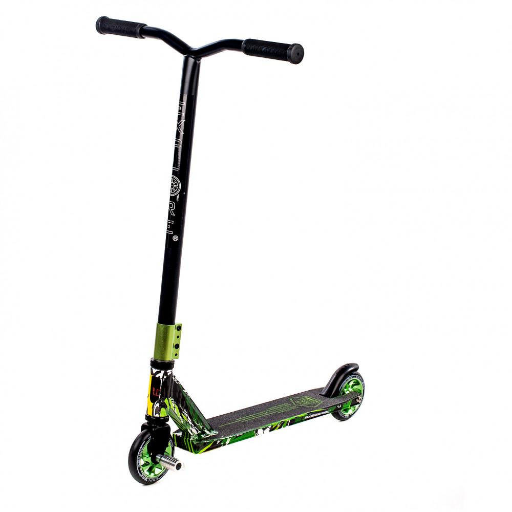 Самокат трюковый Explore Fluber Super HIC WT с пегами Зеленый