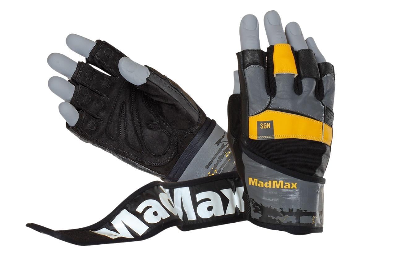 Рукавички для фітнесу MadMax MFG-880 Signature S Black/Grey/Yellow (3070021494) Рукавички для фітнесу MadMax MFG-880 Signature S Black/Grey/Yellow (3070021494)