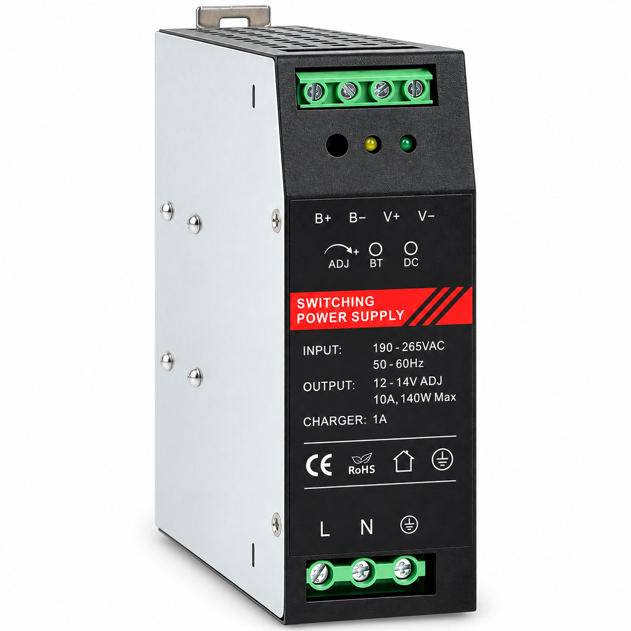 Блок питания DR12120-01B 12V 10А 140 Вт установка на DIN-рейку 1000mA Black (38125045)