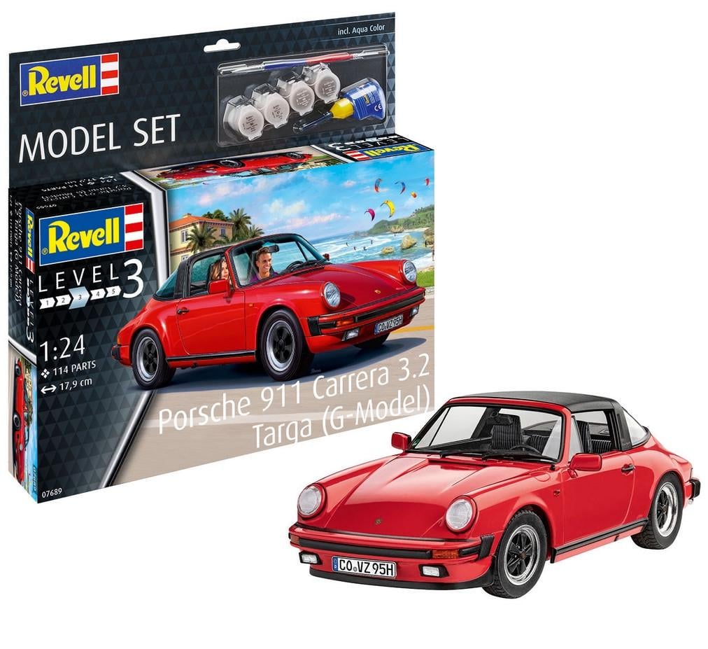 Збірна модель Revell Набір автомобіль Porsche 911 Carrera 3.2 Targa рівень 3 масштаб 1:24 (RVL-67689) - фото 2