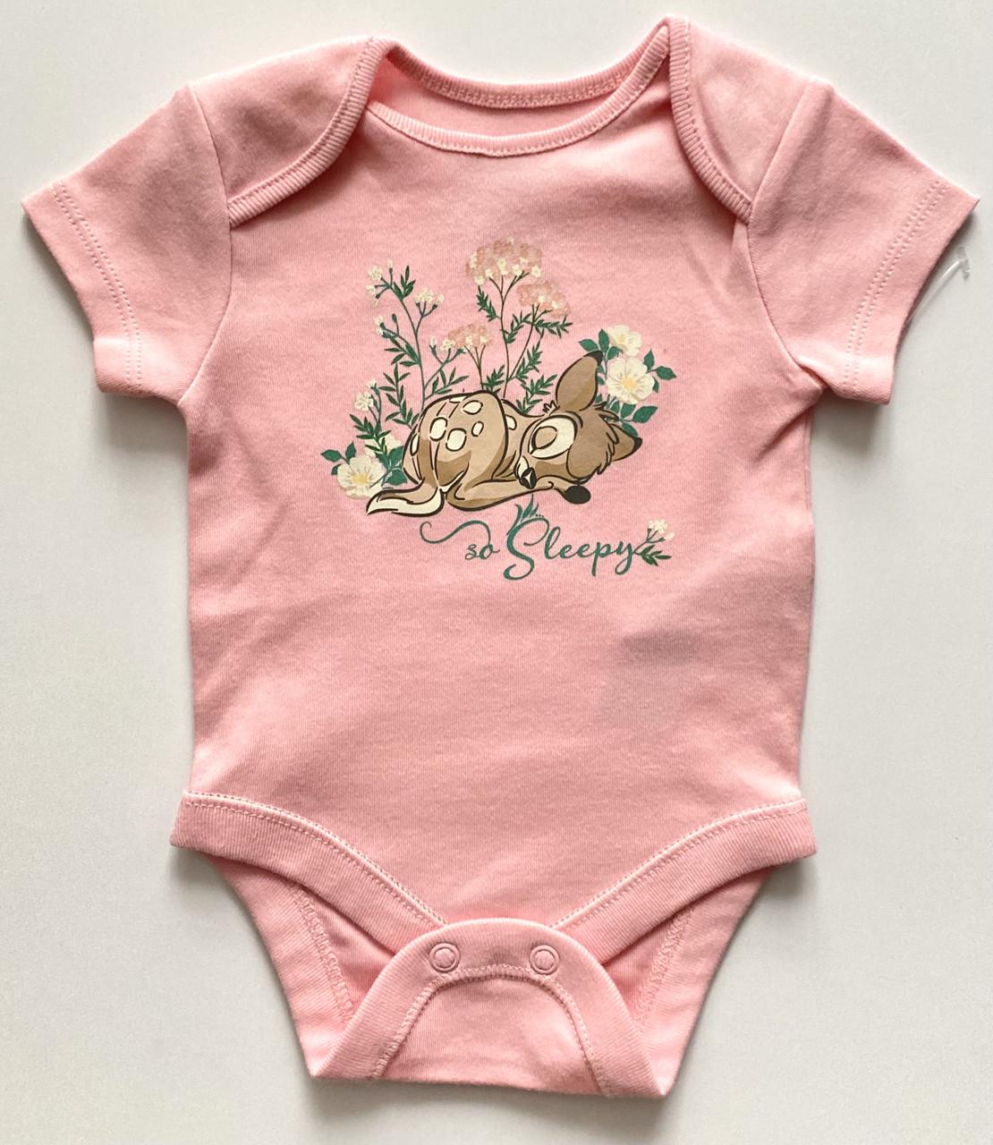 Бодік на дівчинку з оленем Primark 56 см на 0-1 міс. Рожевий (2747411267)