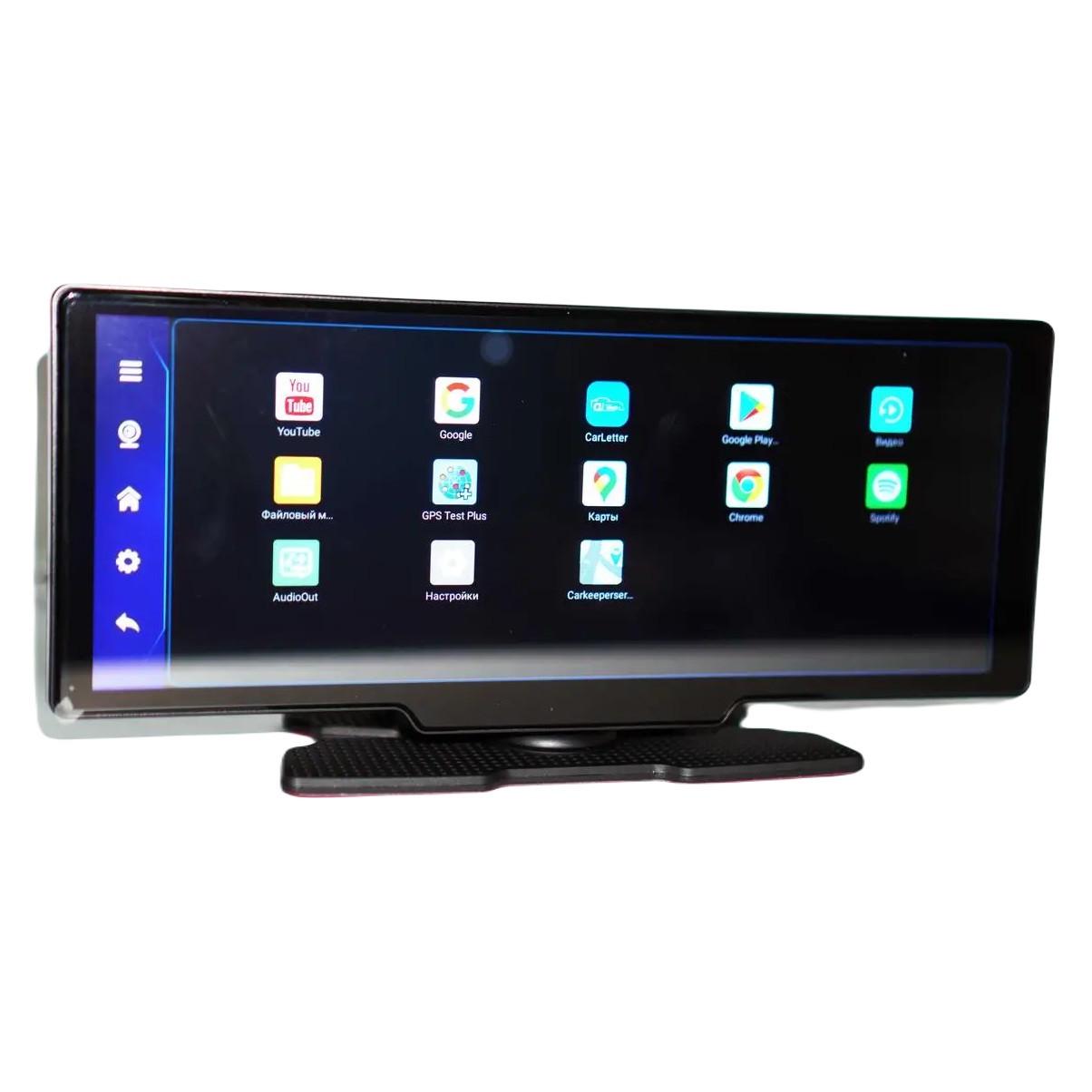 Відеореєстратор на торпеду RIAS DVR T99 10,26" IPS 4G GPS з двома камерами 4/64 Gb Android 13 Black (3_05448) - фото 5