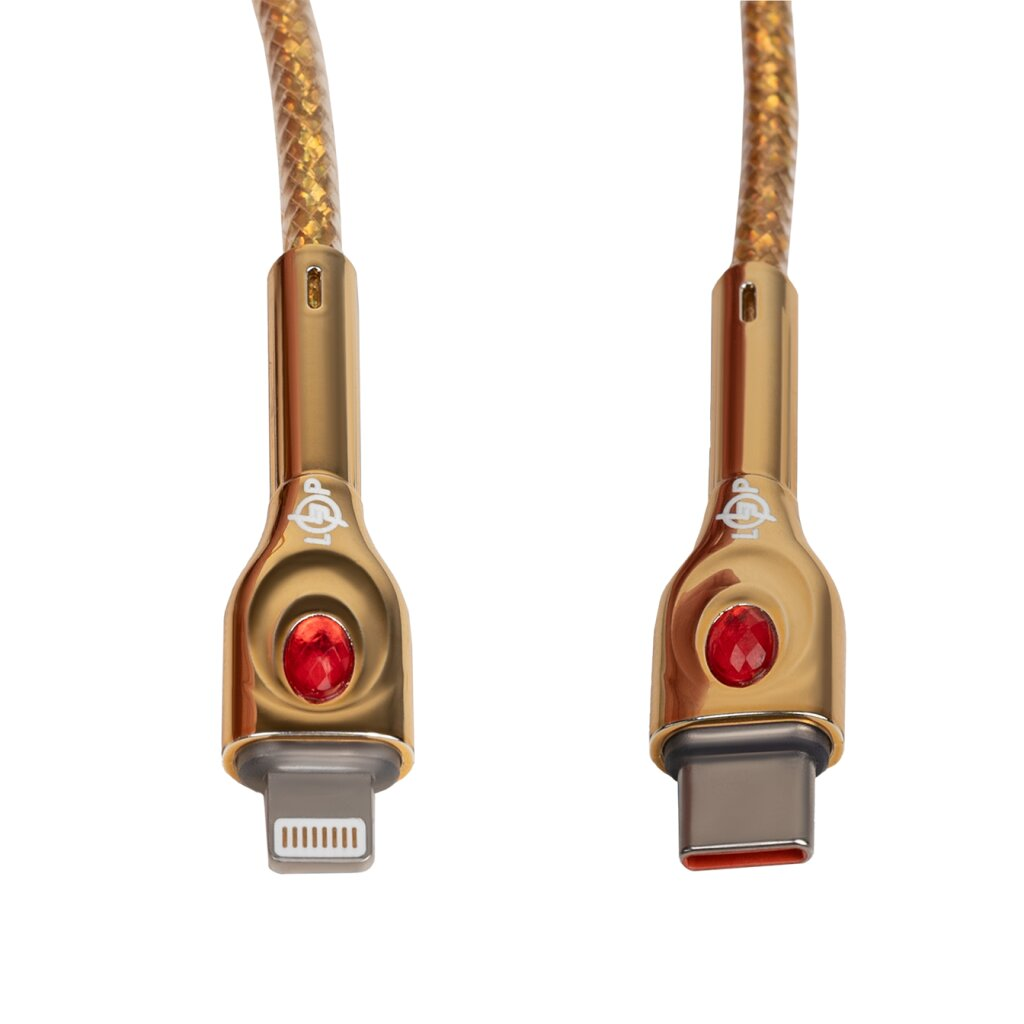 Кабель USB Type-C для Lightning 5A/30W з підтримкою QC 1 м Золотий (615063)