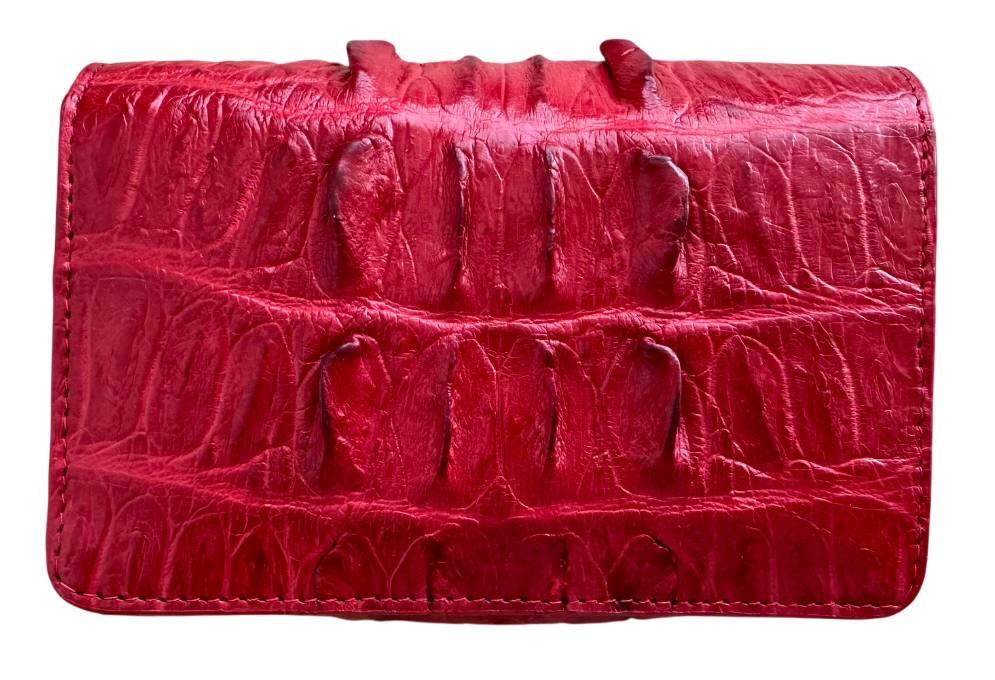Кошелек женский из кожи крокодила Ekzotic Leather Красный (cw126)