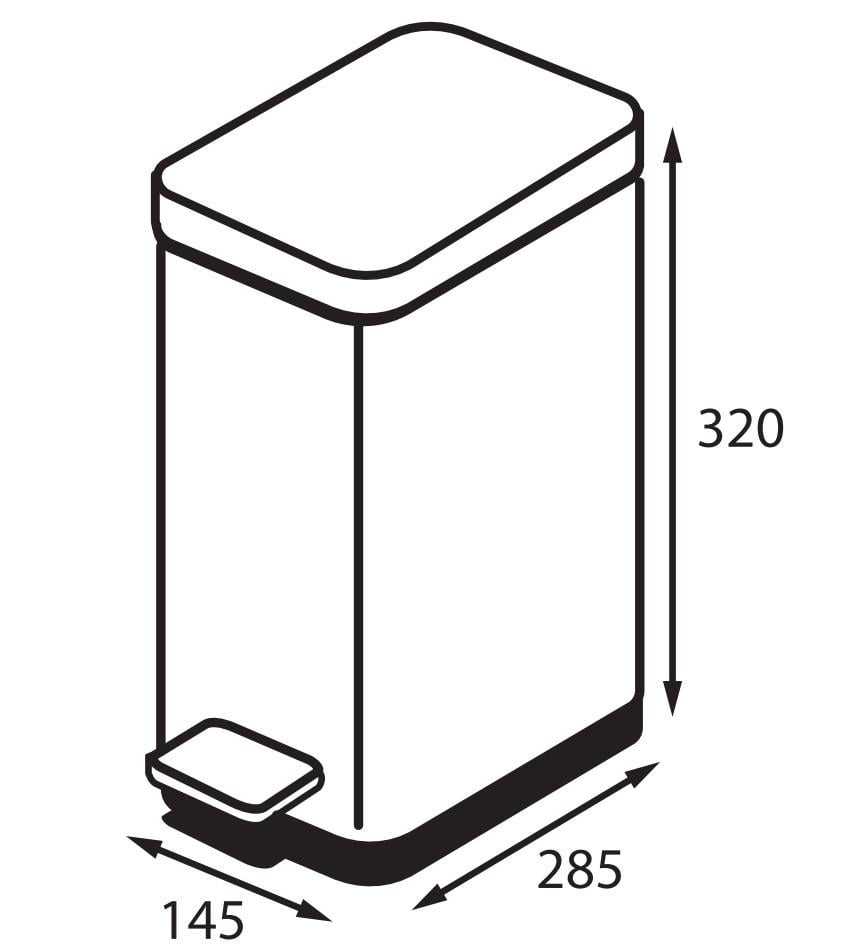 Мусорное ведро с плавным закрытием Koer TC-010206-08 прямоугольное 6 л Белый (KR5595) - фото 2 Мусорное ведро с плавным закрытием Koer TC-010206-08 прямоугольное 6 л Белый (KR5595) - фото 2