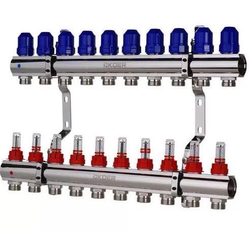 Колекторний блок з витратомірами KOER KR.1110-10 1"x3/4" (KR2647)