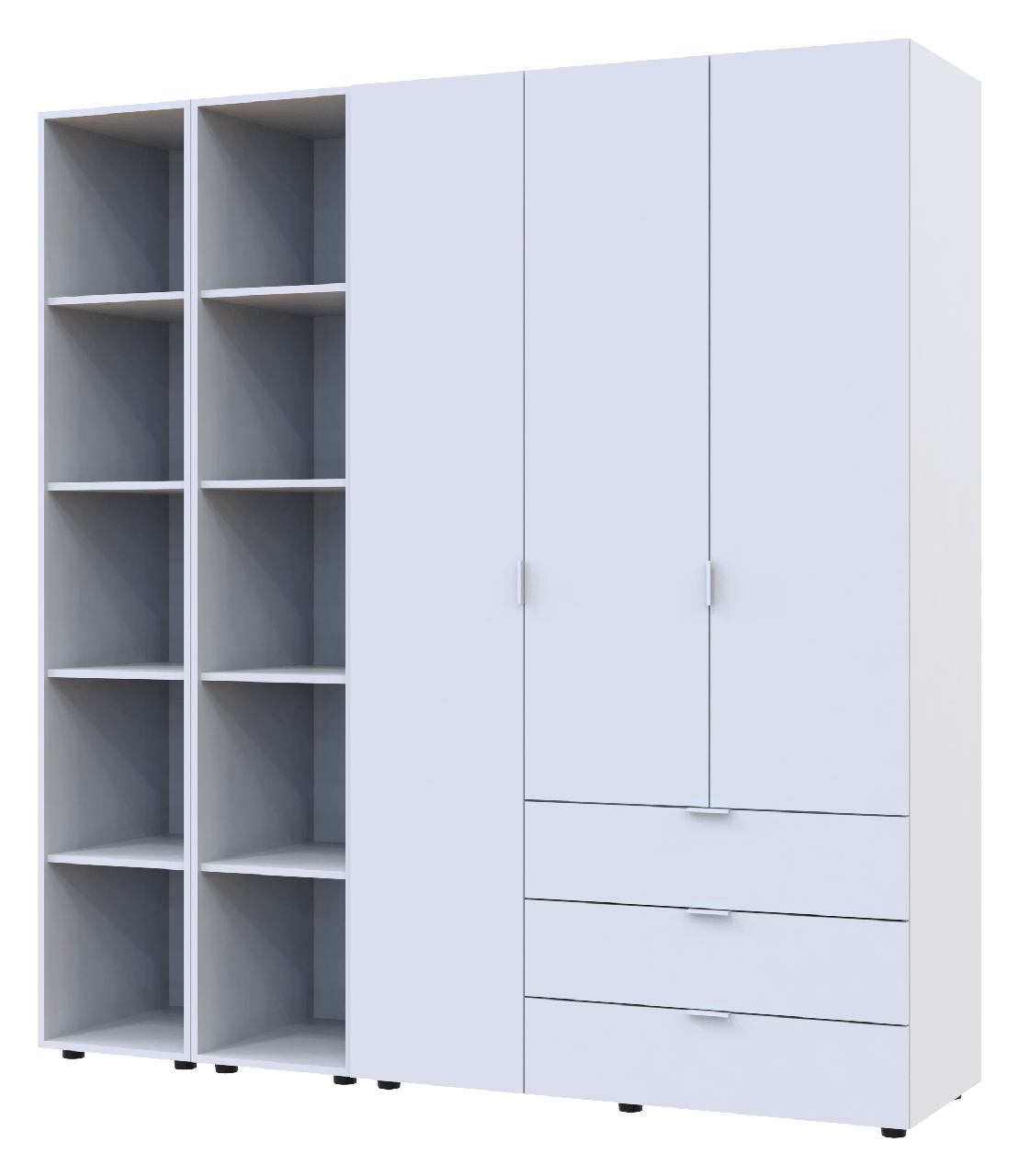 Комплект шкафов для одежды Doros Гелар 192,6х49,5х203,4 см 3 шт. Белый (DRS-011174)