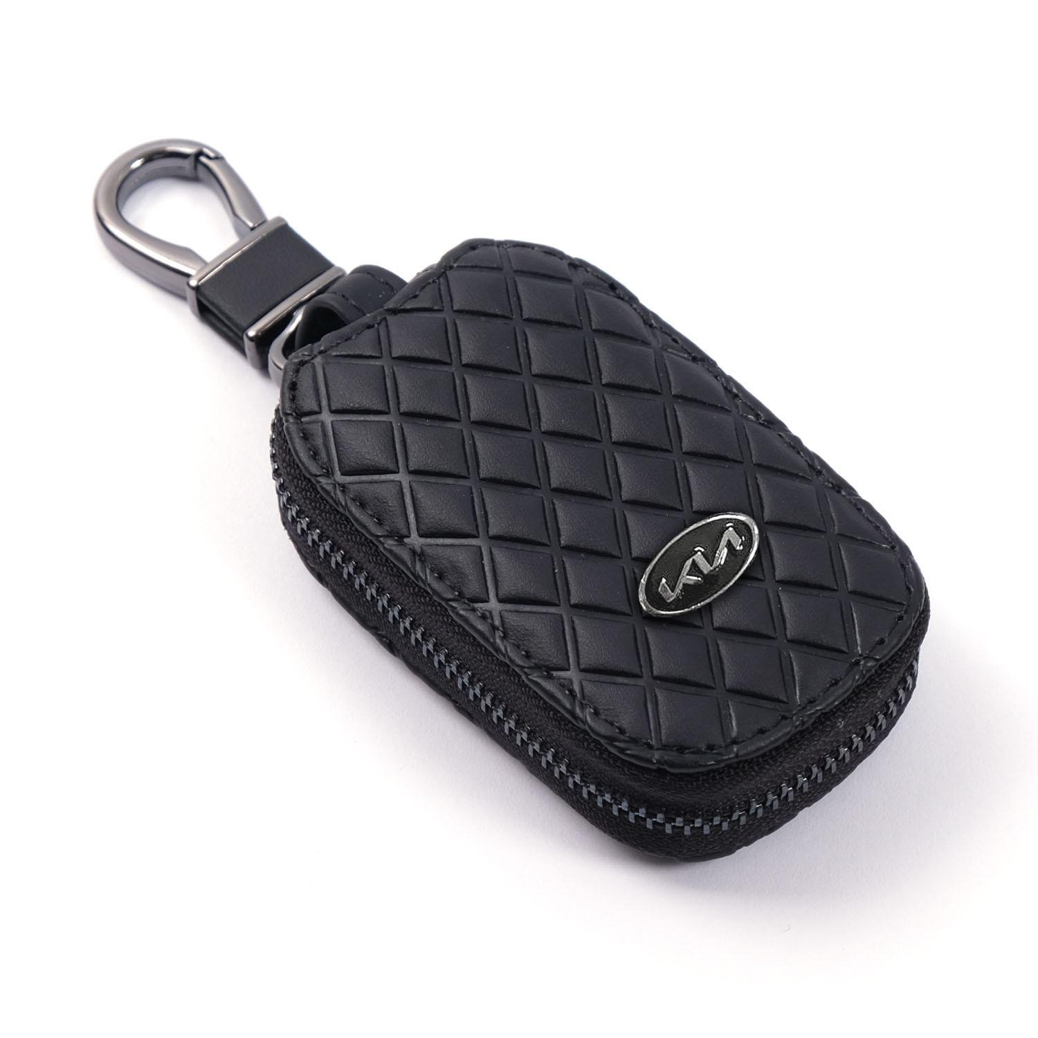 Чохол для ключів з карабіном Kia New екошкіра ромб (536768)