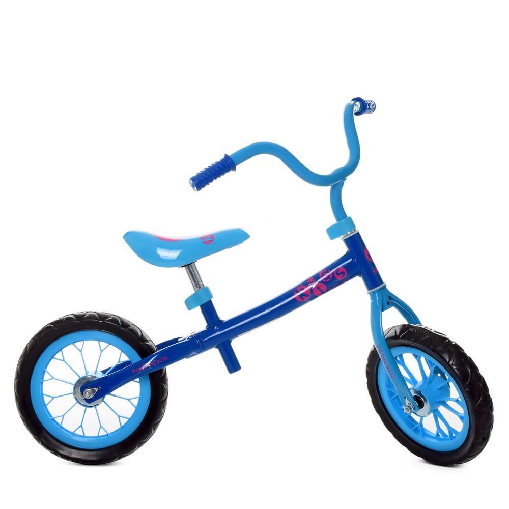 Біговел дитячий на сталевій рамі PROFI KIDS M 3255 12″ Блакитний - фото 1