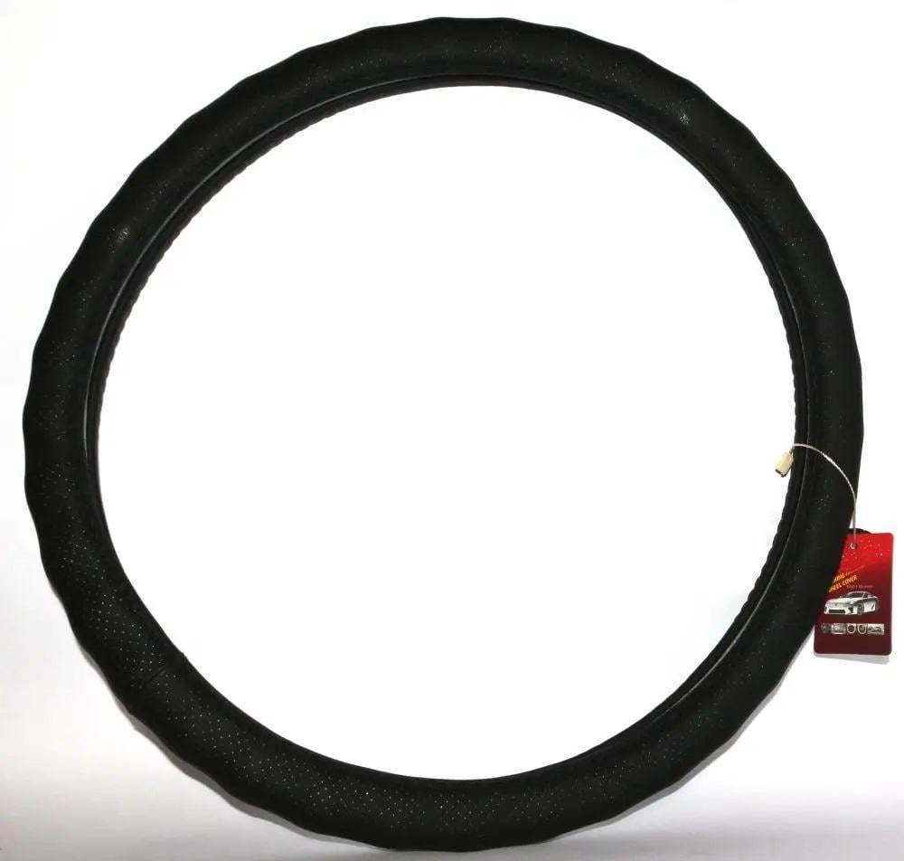 Чехол на руль Autogen CK 044BK кожа перфорация XL 42 см Черный (607722)