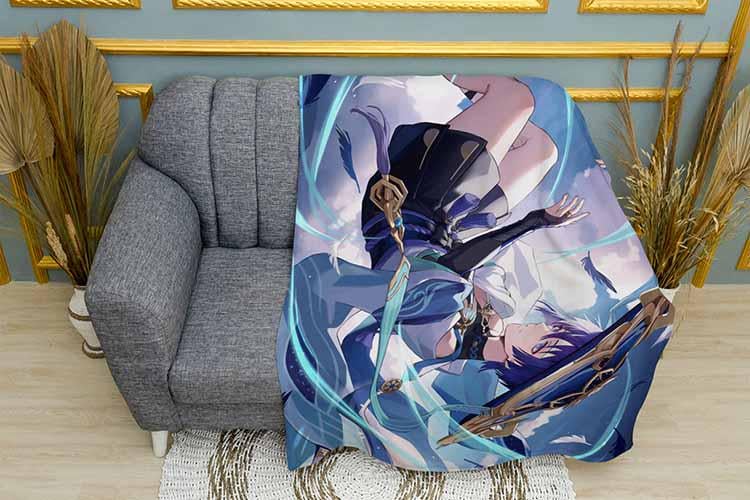 Плед Wanderer Computer game Genshin Impact плюш однослойный 135х150 см (113032)