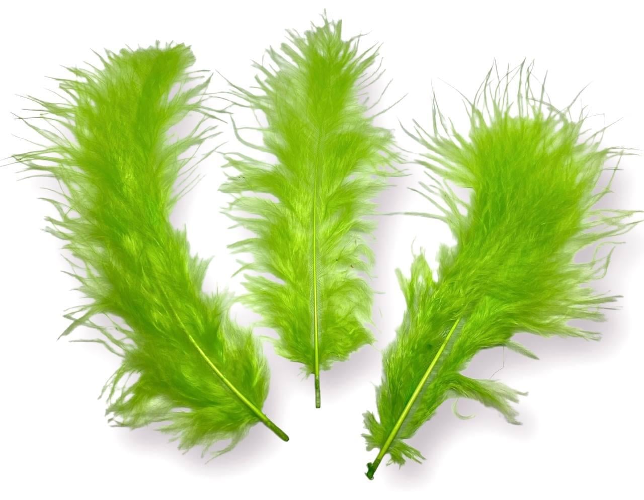 Перья марабу 10-15 см 25 шт. Салатовый (ПР1418м10)