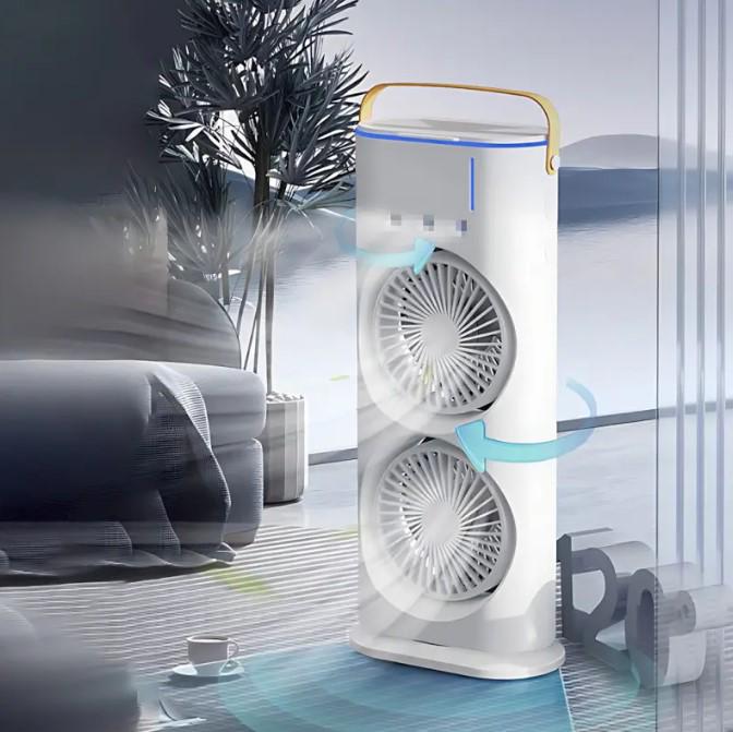 Вентилятор настільний з охолодженням Double-ended Spray Fan з LED підсвічуванням/3 швидкості та пультом ДК (2104618502) - фото 9 Вентилятор настільний з охолодженням Double-ended Spray Fan з LED підсвічуванням/3 швидкості та пультом ДК (2104618502) - фото 9