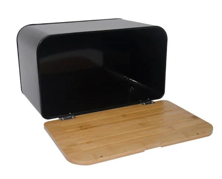 Хлібниця з металу прямокутна Maestro MR-1770 35x21x21 см Чорний (2104618635) - фото 2 Хлібниця з металу прямокутна Maestro MR-1770 35x21x21 см Чорний (2104618635) - фото 2