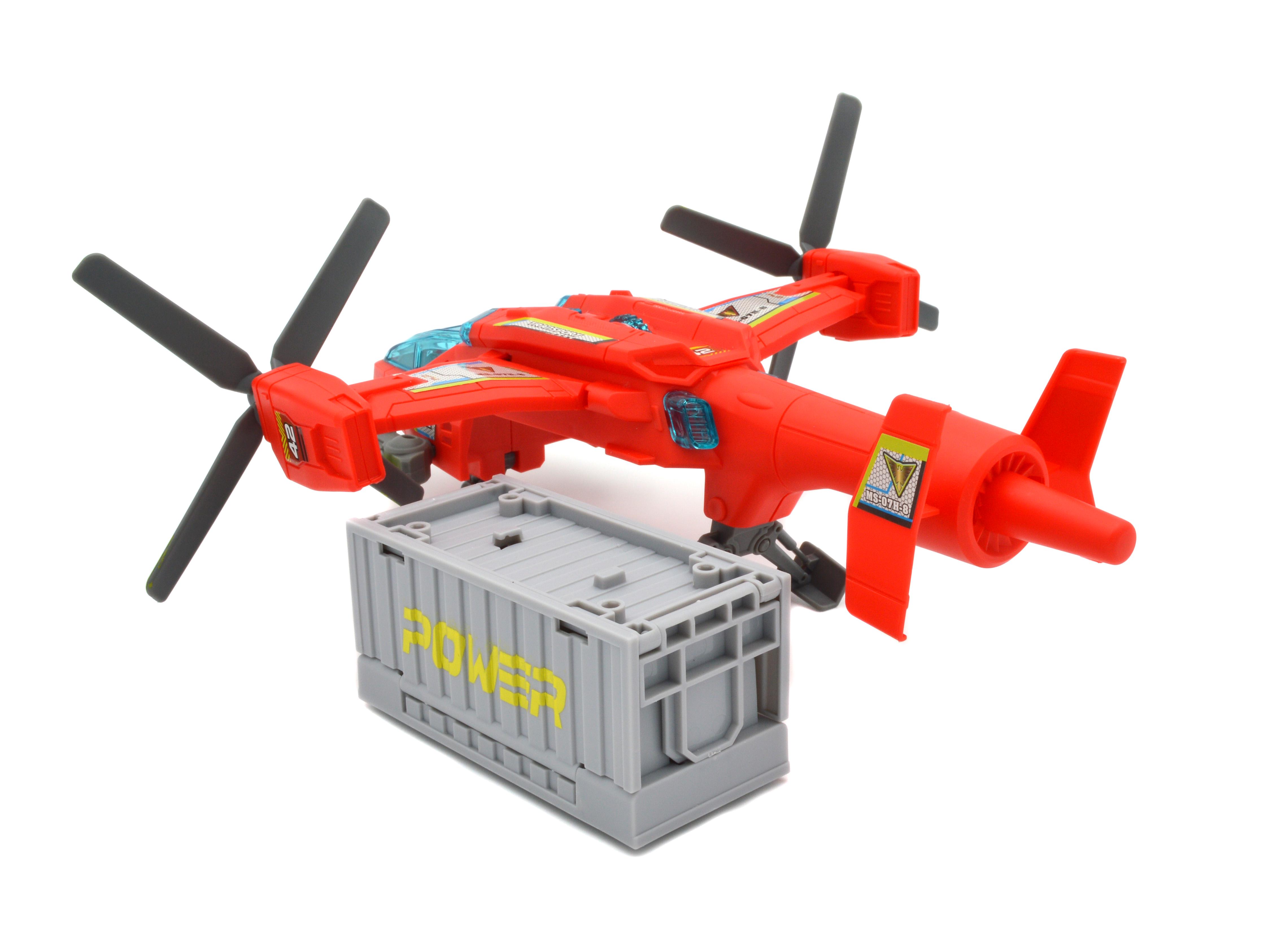 Вертоліт з контейнером/трампліном з механізмом запуску 2 машинки/звук/світло (MH 613) - фото 4