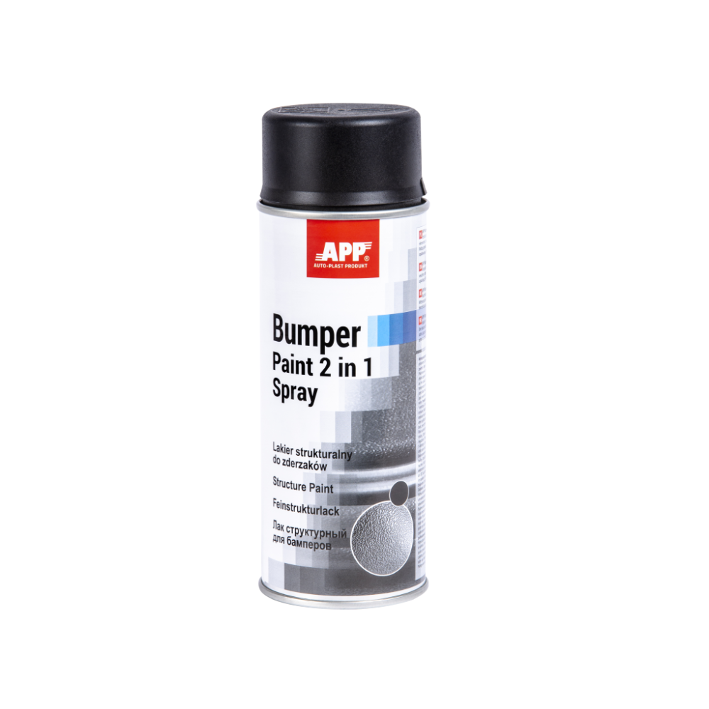 Краска бамперная APP Bumper Paint 2в1 Spray структурная 400 мл черный (00000062831)